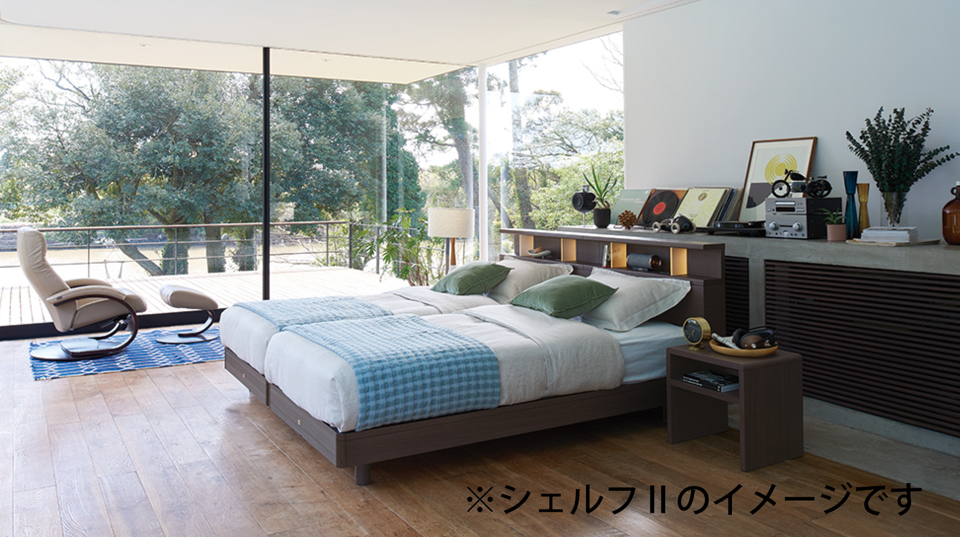 シモンズ｜シェルフⅡ 深型リフト ナチュラル色 SR2130043 シングル